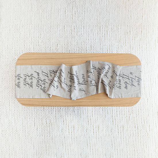 "Love Is"  Linen Table Runner