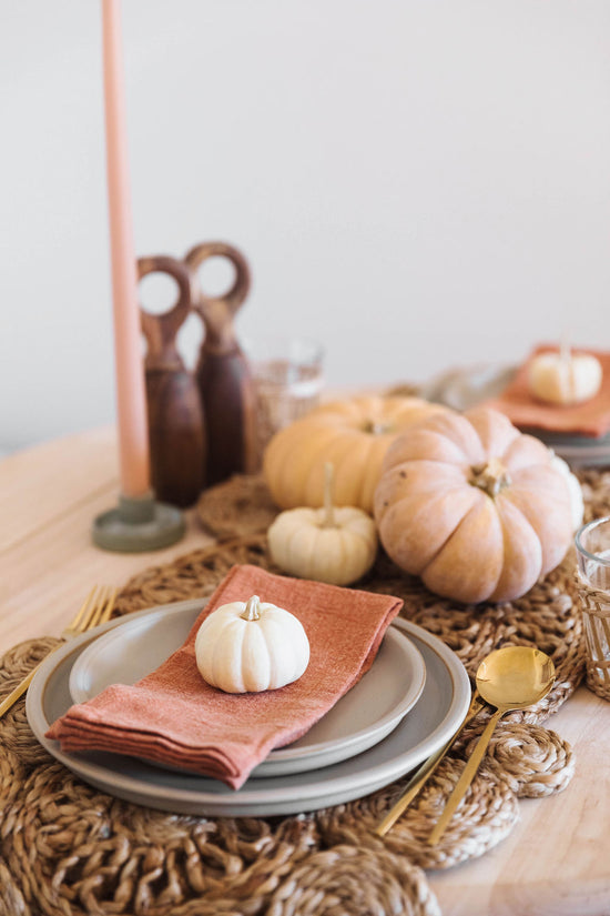 Stonewashed Linen Napkins- Rust