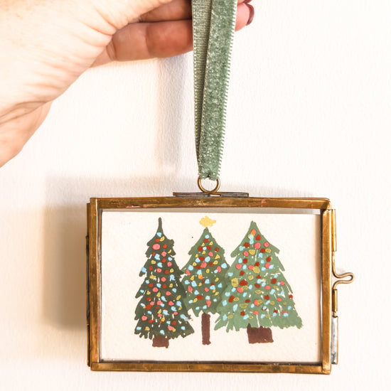 Hand Painted Heirloom Ornament- Christmas Trees