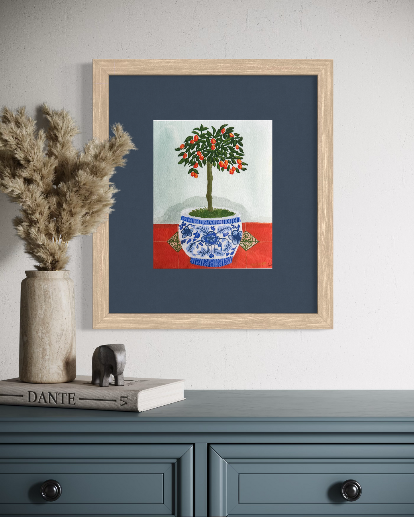 Kumquat Topiary in Ginger Pot