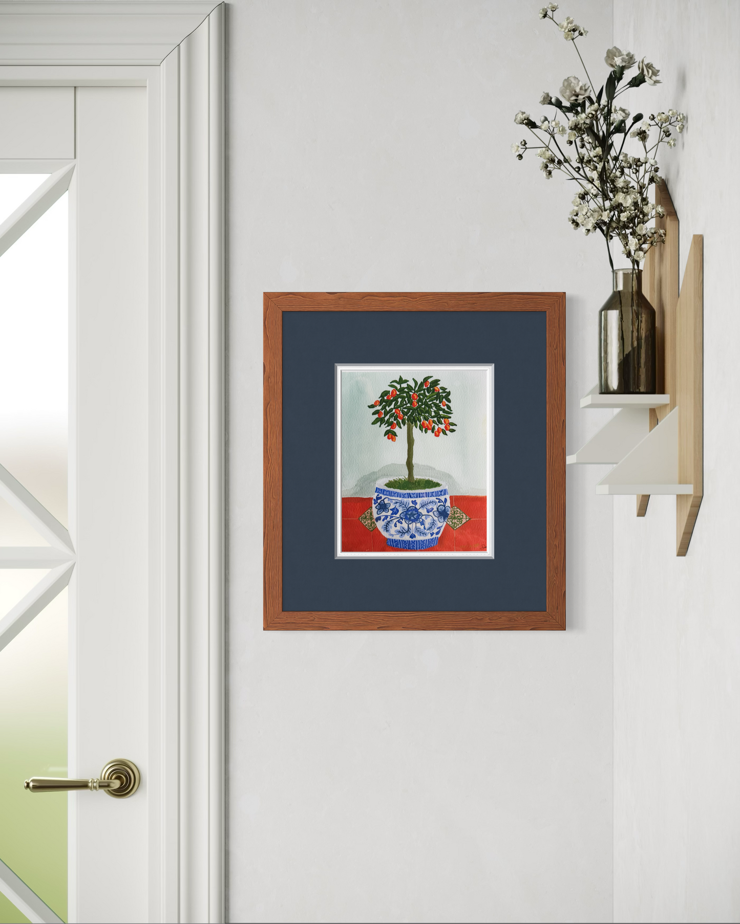 Kumquat Topiary in Chinoiserie
