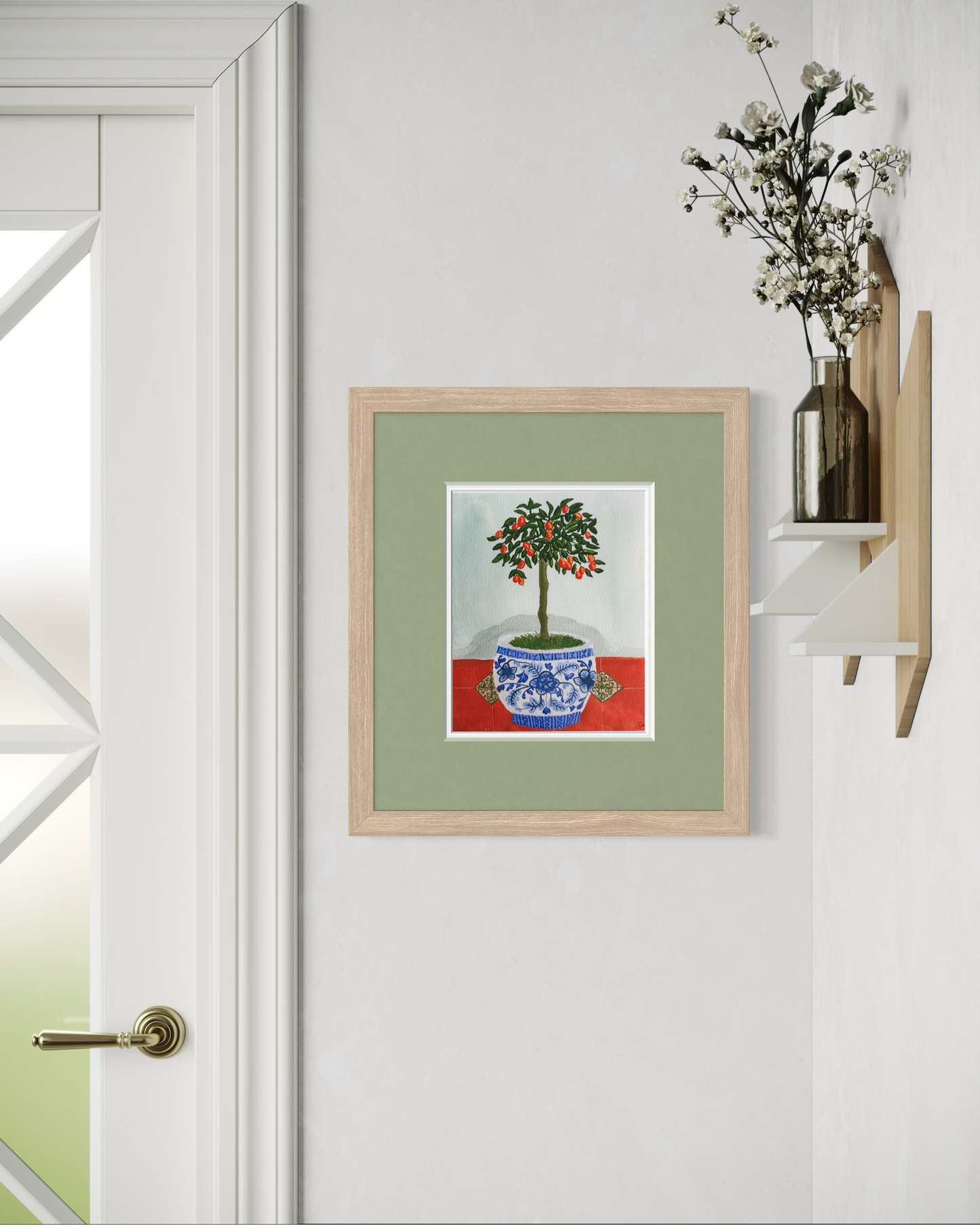 Kumquat Topiary in Chinoiserie
