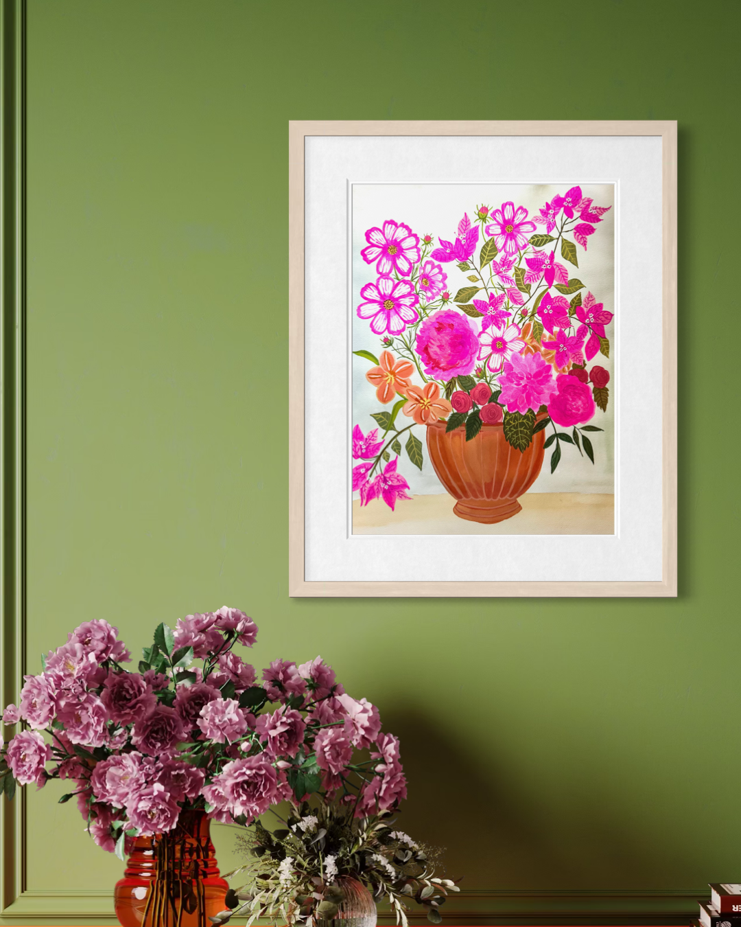 Pink Party in a Terracotta Vase
