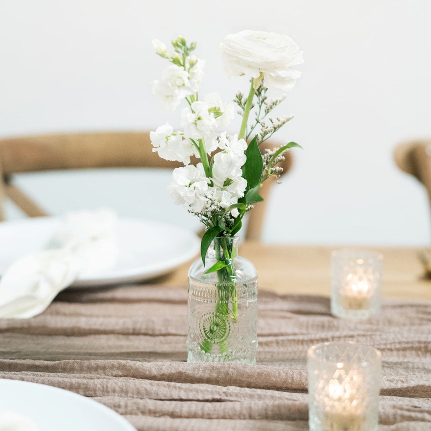 The Sophia Classic Whites Bud Vase Centerpiece