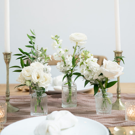 The Sophia Classic Whites Bud Vase Centerpiece