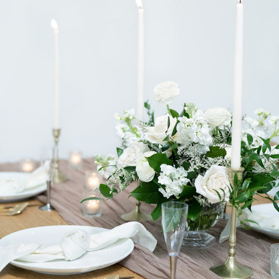 The Sophia Classic Whites Centerpiece