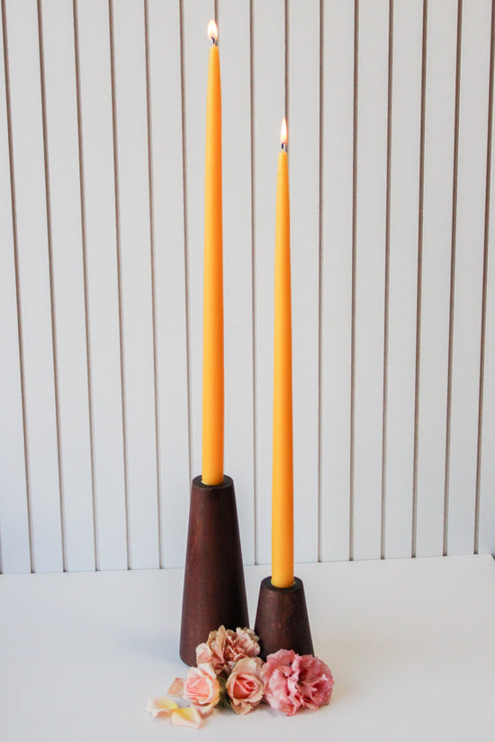 Dipped Taper Candles-Saffron