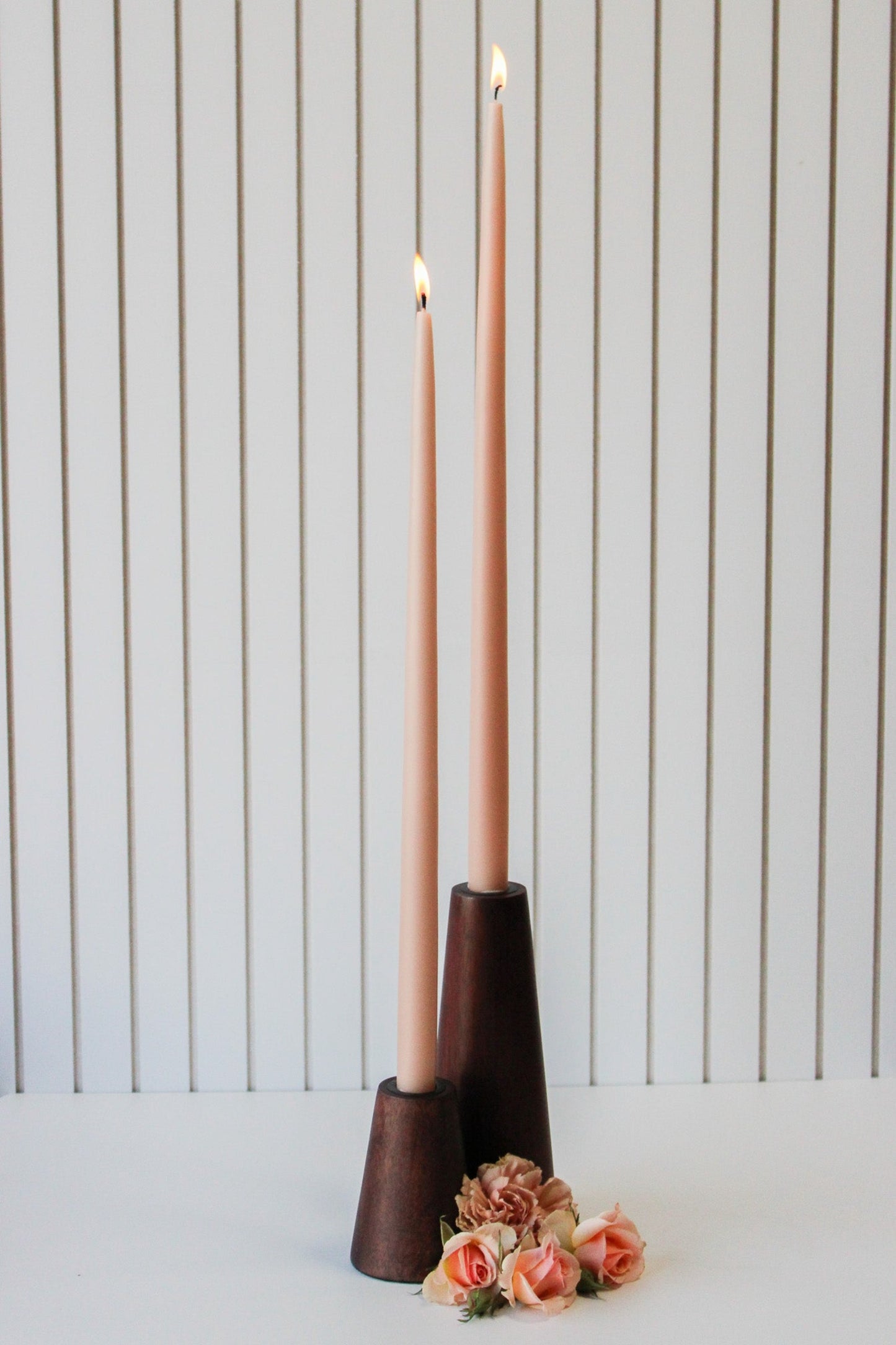 Dipped Taper Candles- Petal