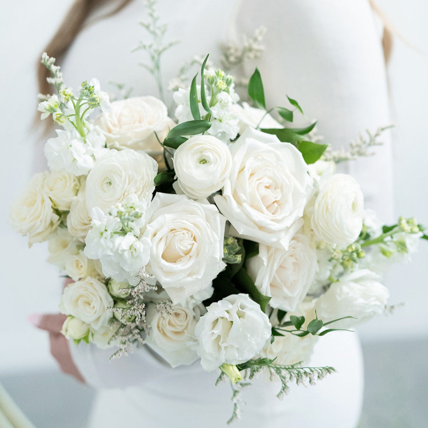 The Sophia Classic Whites Bridal Bouquet