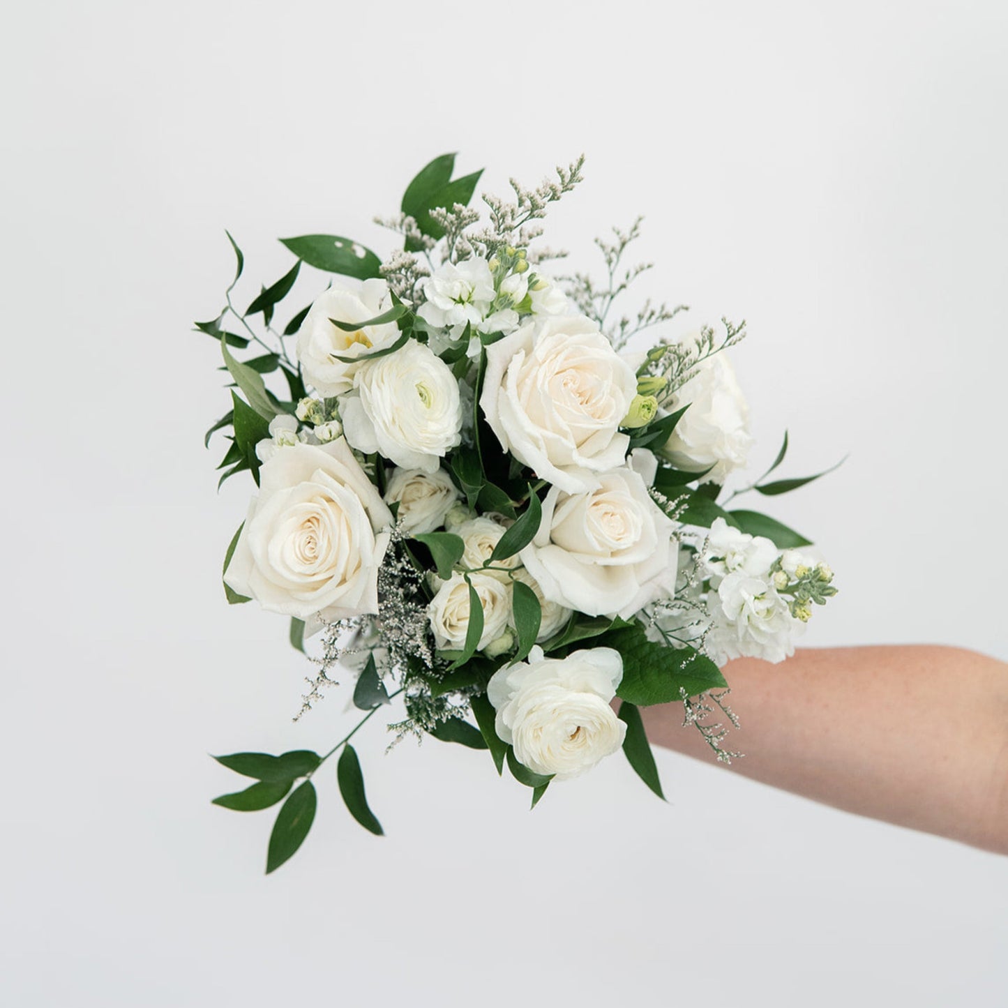 The Sophia Classic Whites Bridesmaid Bouquet